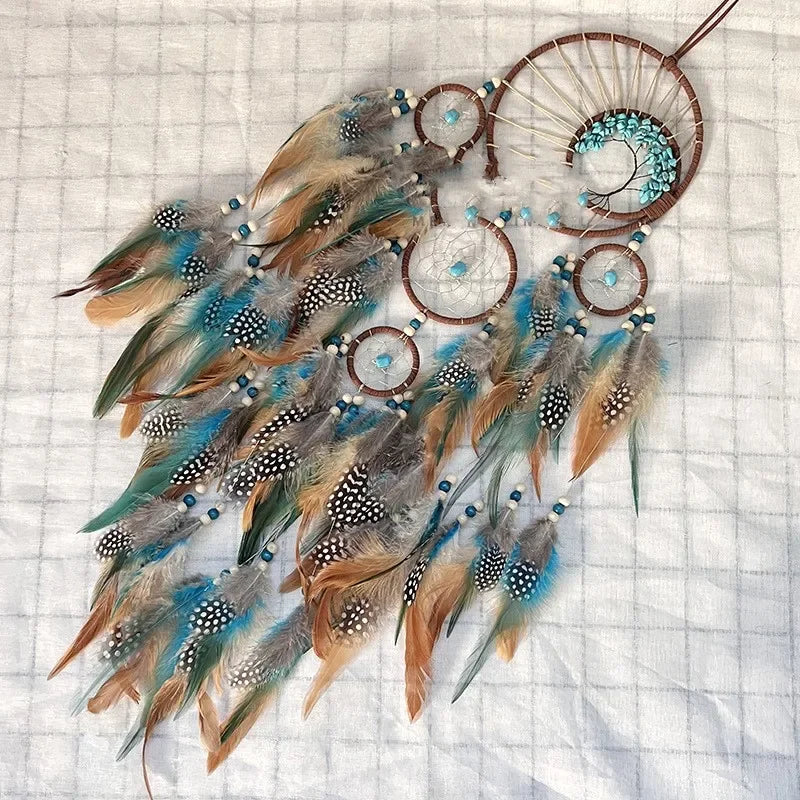 Attrape Rêve Arbre de vie Bleu Turquoise