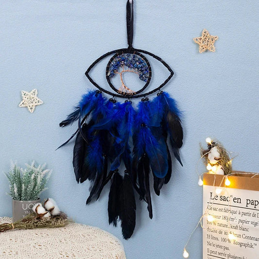 Attrape Rêve Oeil Bleu Motif Arbre de vie