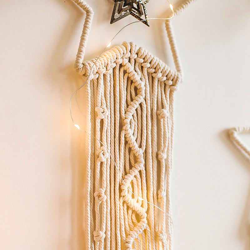 Attrape rêves Étoile Blanche Macramé XXL