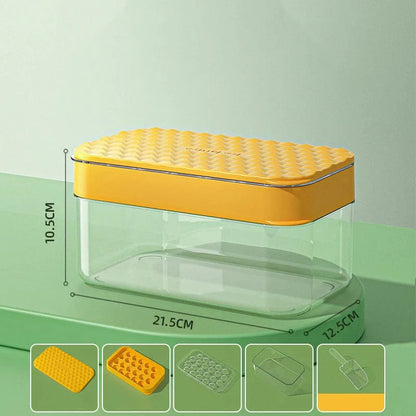 Bac à Glaçons Rugby en Silicone, Lot de 22, Facile à Démouler, Empilable 22 grids yellow