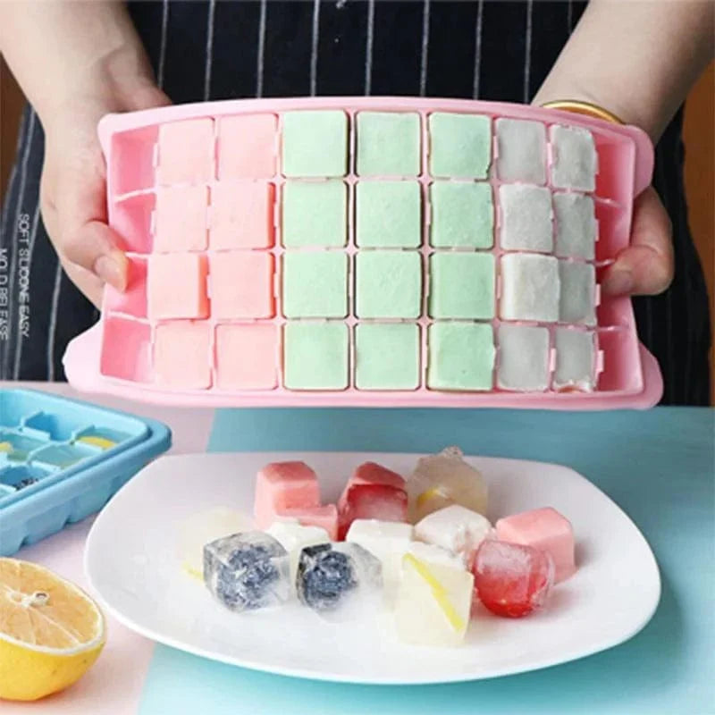 Bac à glaçons silicone 24/36 alvéoles avec couvercle amovible