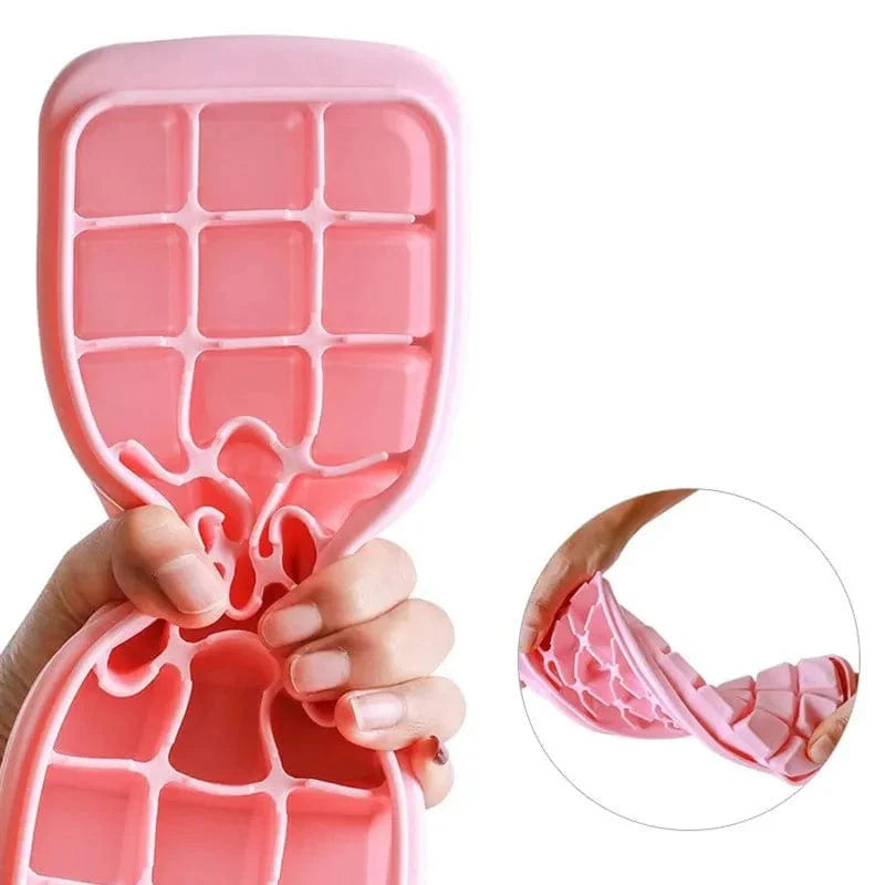 Bac à glaçons silicone 24/36 alvéoles avec couvercle amovible