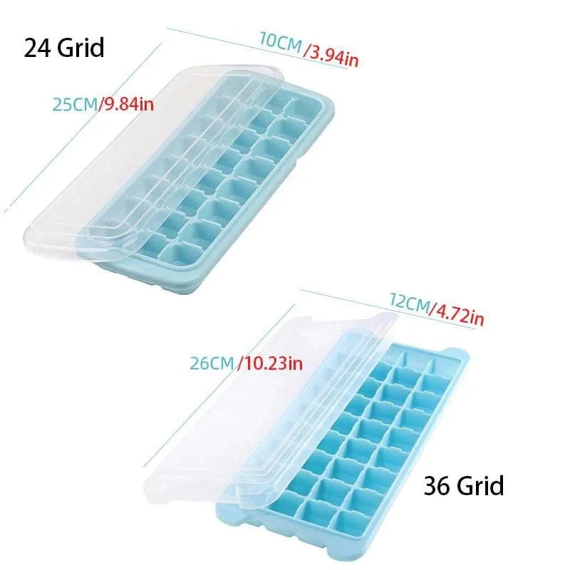 Bac à glaçons silicone 24/36 alvéoles avec couvercle amovible