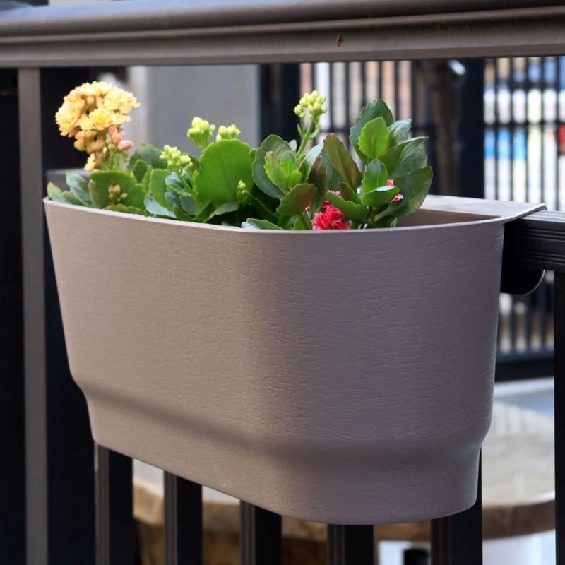 Bac à Fleur Rectangulaire avec Poignée de Suspension