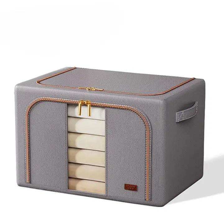 Bacs de rangement durable et esthétique - Cuir Gris / 24 L