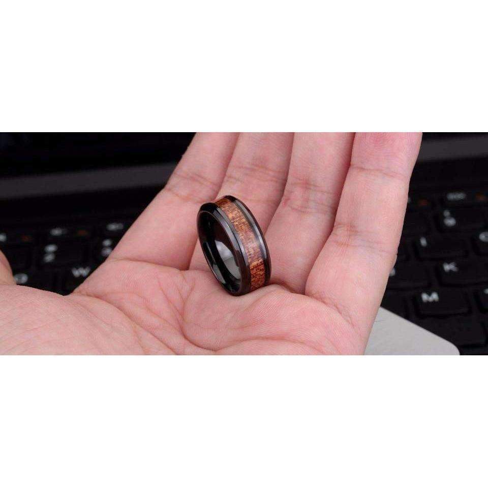 Bague en Bois - Acier