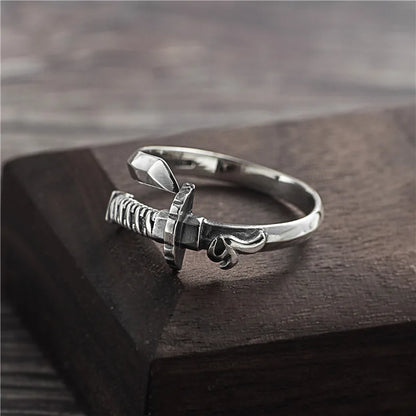 Bague Katana en Argent ’Hikari’ - redimensionnable