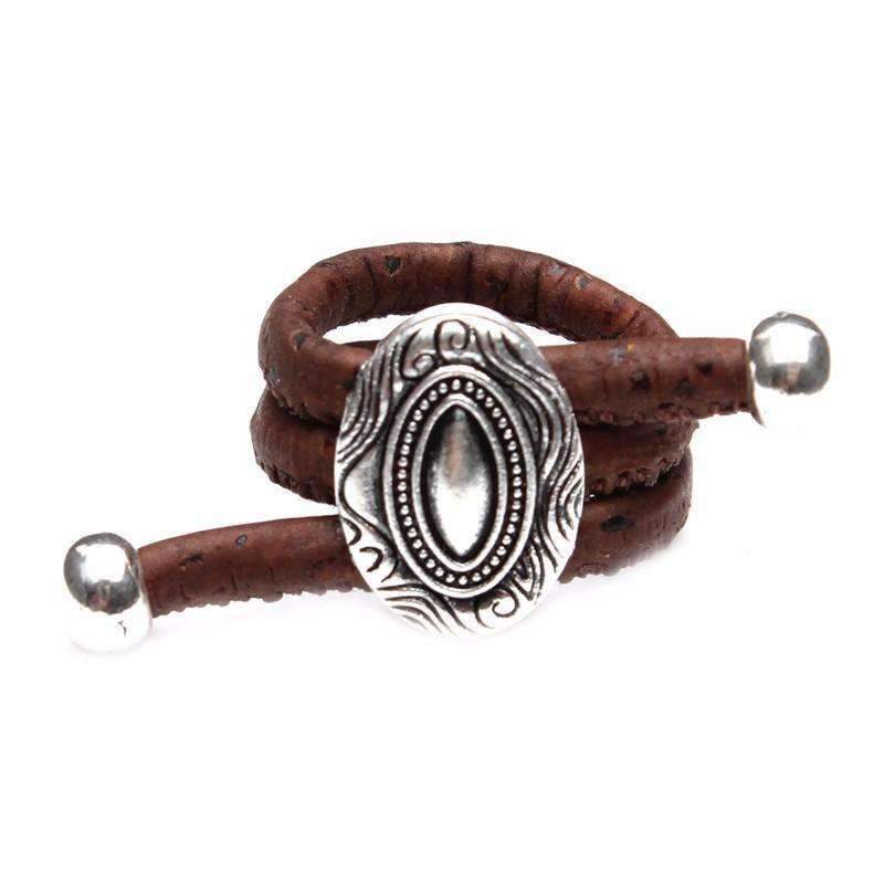 Brown Bague Liège Médaillon