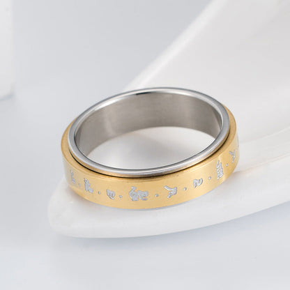 Bague avec écriture japonaise
