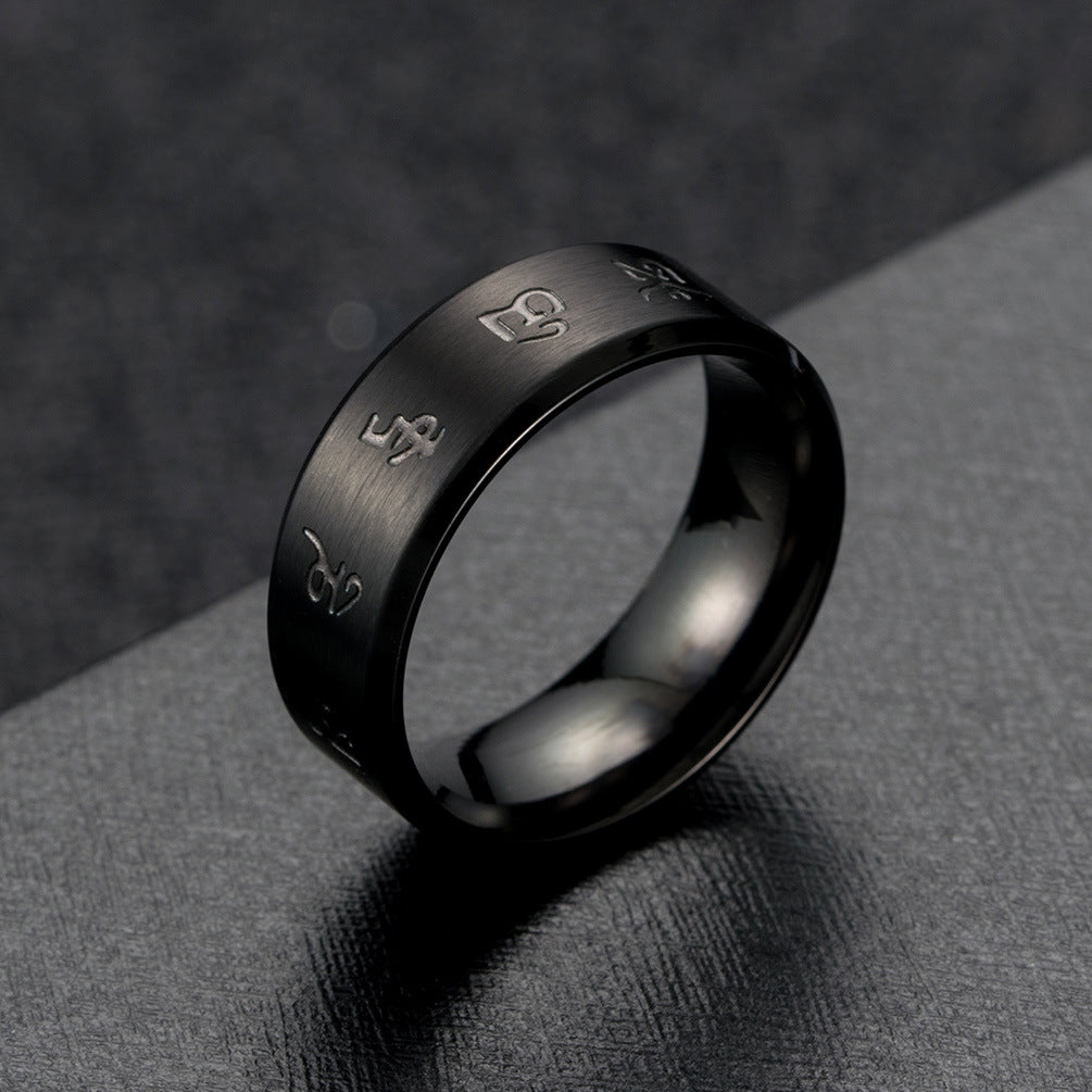Bague homme ecriture japonaise