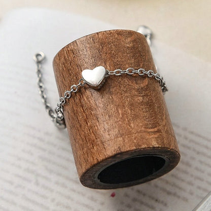 Bague pendentif chaîne réglable cœurs