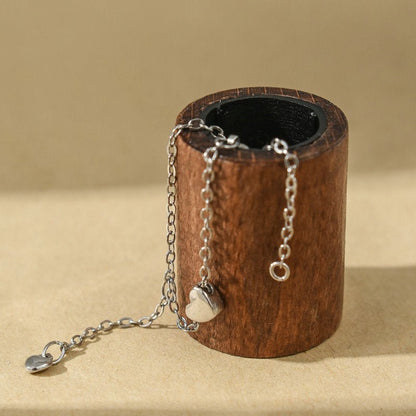 Bague pendentif chaîne réglable cœurs