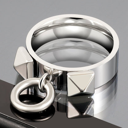 Bague pendentif clous anneau plaqué argent / or / or rose - MonPendentif