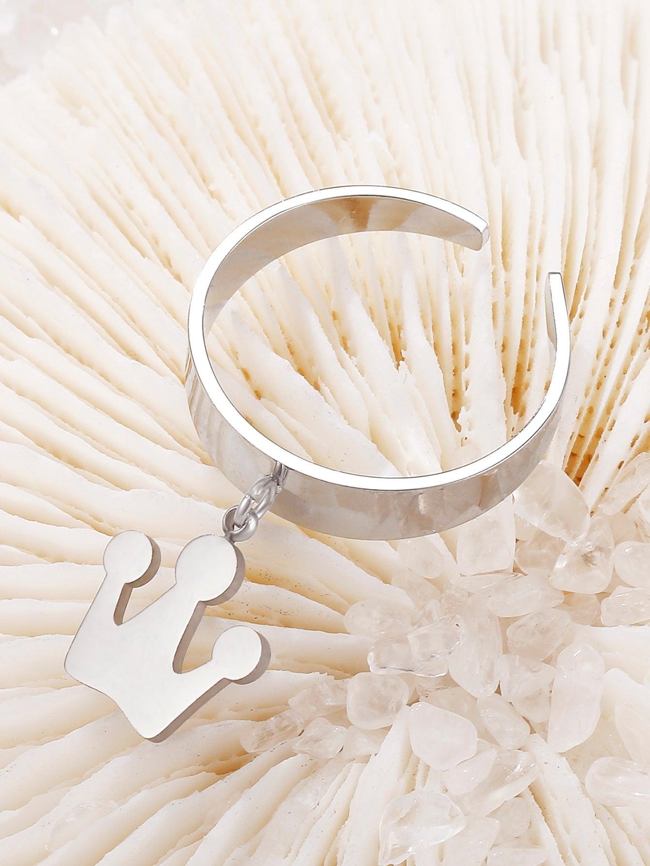 Bague pendentif couronne