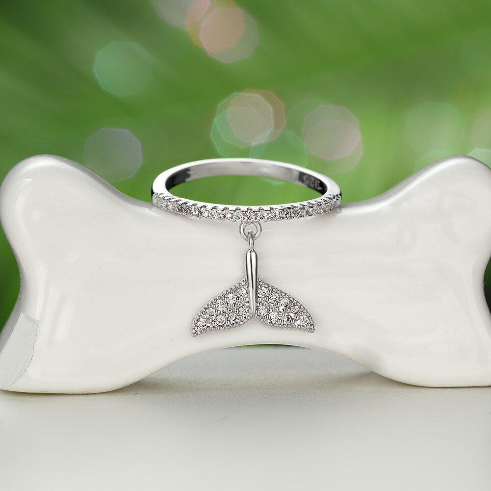 Bague pendentif diamants queue de baleine - MonPendentif