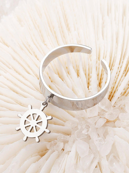 Bague pendentif gouvernail
