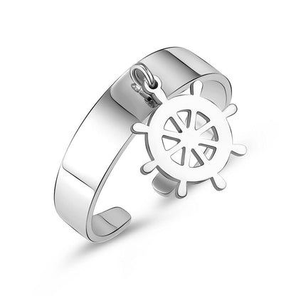 Bague pendentif gouvernail - MonPendentif