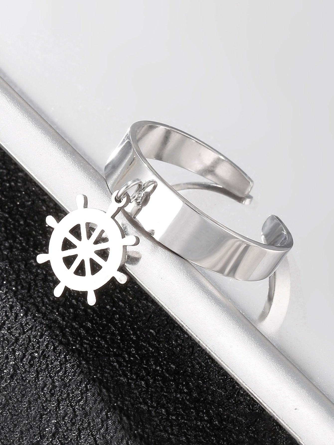 Bague pendentif gouvernail