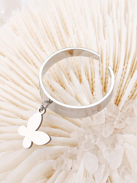 Bague pendentif papillon