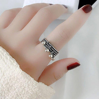 Bague pendentif vintage à perles
