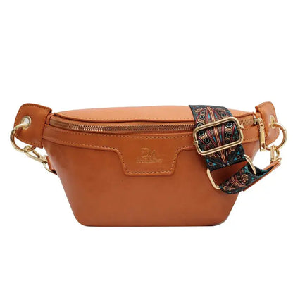 Banane Cuir Femme Camel