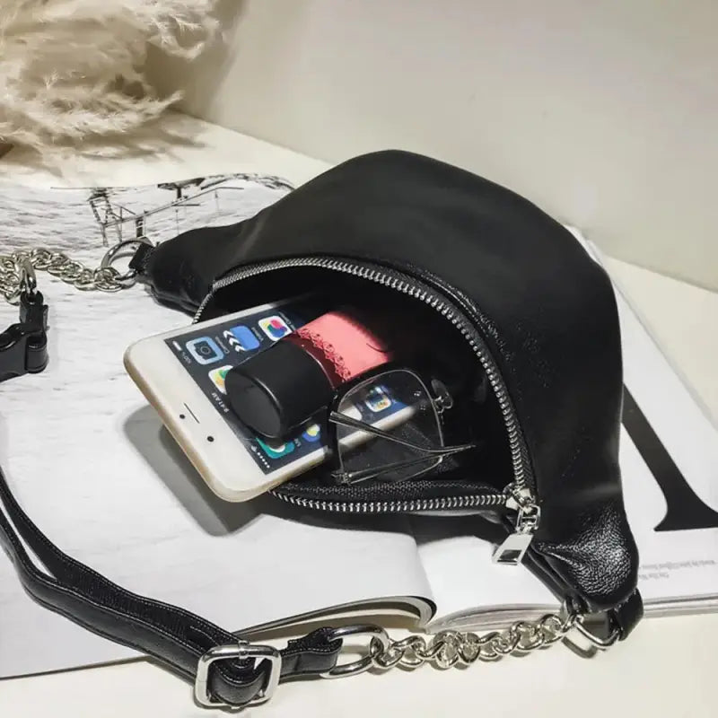 Banane Noir Femme avec Chaîne