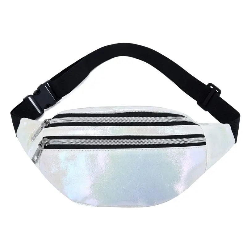 Banane Sac Holographique Blanc