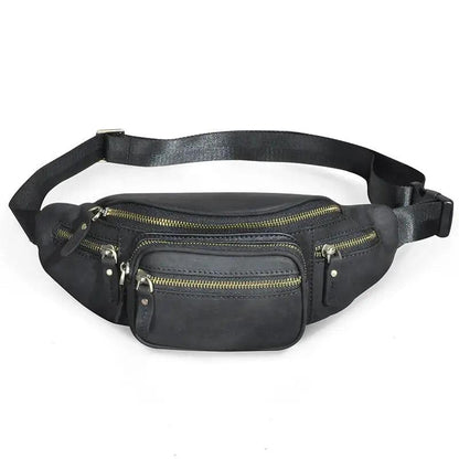 Banane Sac Homme Cuir Noir