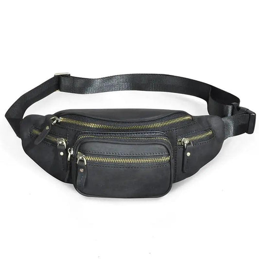 Banane Sac Homme Cuir Noir