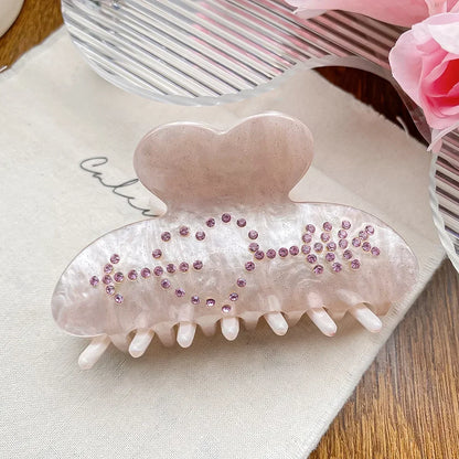 Barrette flèche et cœur en strass