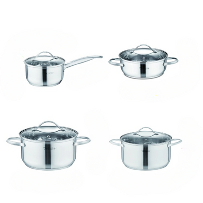 Batterie de Cuisine Induction 8 Pièces en Acier Inoxydable