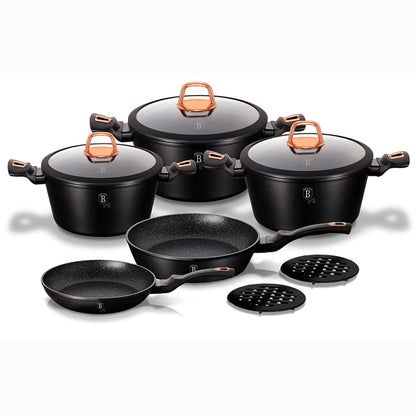 Batterie de Cuisine à Paroi Épaisse en Aluminium