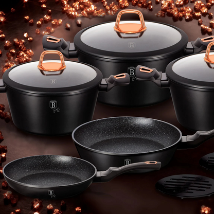 Batterie de Cuisine à Paroi Épaisse en Aluminium