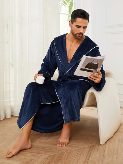 Peignoir de Luxe Chaud avec Capuche