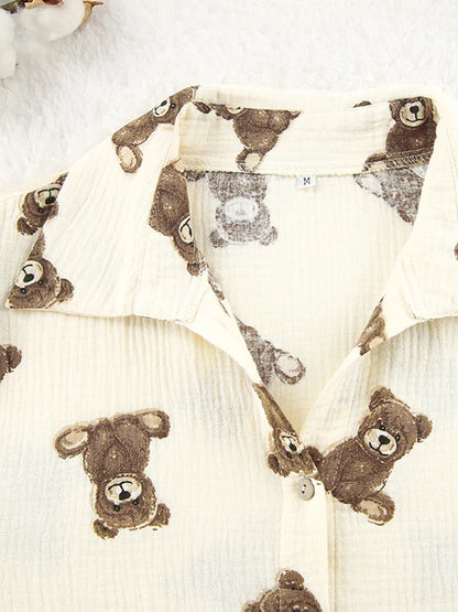 Beau Pyjama Pour Femme En Coton "Ourson"