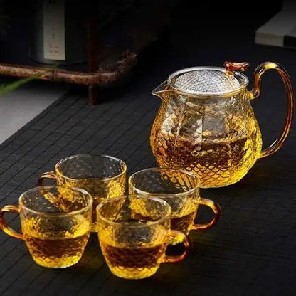 Belle Théière en Verre avec Filtre intégré