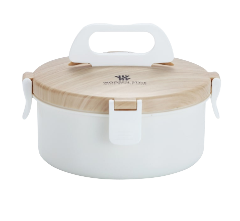 Bento Inox Rond Blanc Compartiments