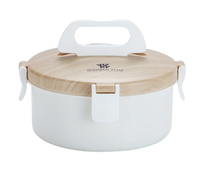 Bento Inox Rond Blanc Compartiments