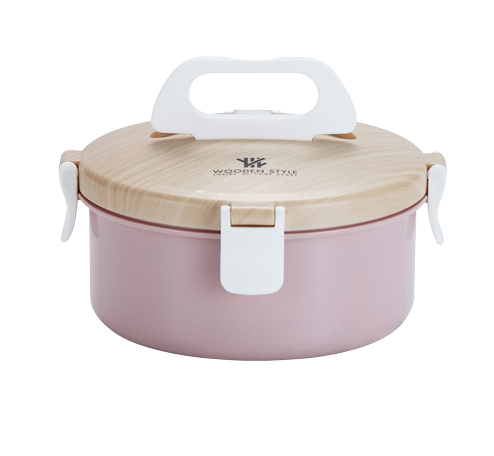 Bento Inox Rond Rose Compartiments