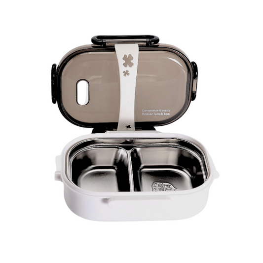 Bento Japonais Inox Blanc