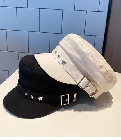 Béret Casquette Gavroche Femme Étoile Luxe