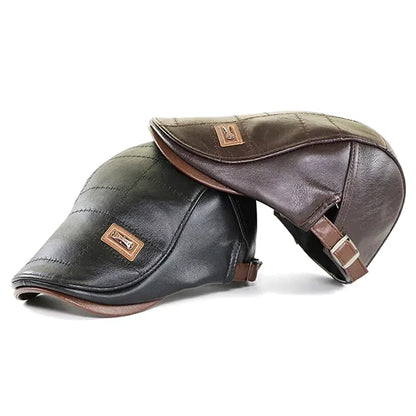 Béret Homme en Cuir - Élegant