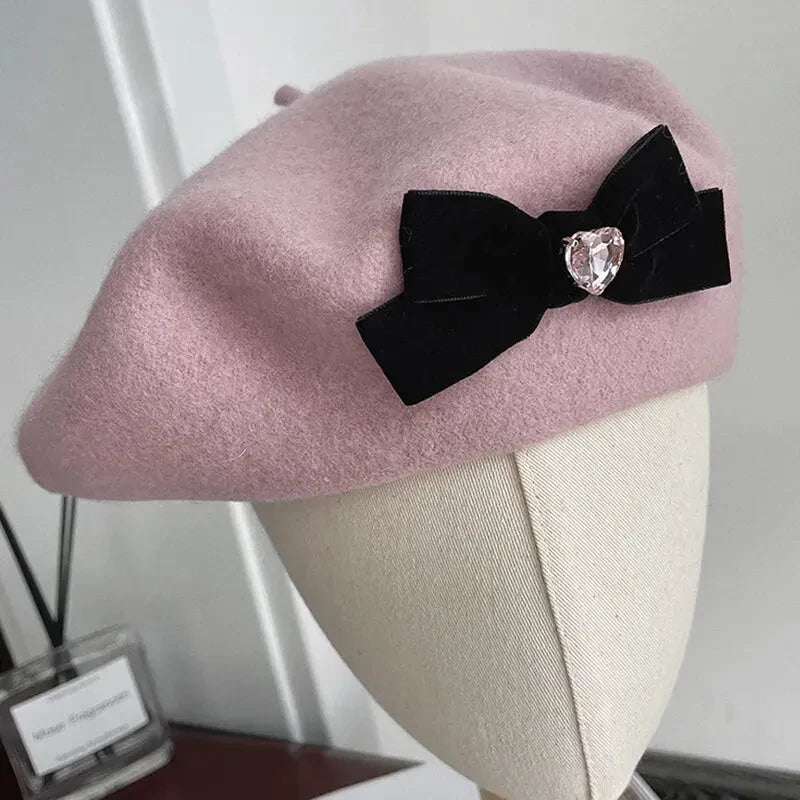 Béret Rose Femme en Coton