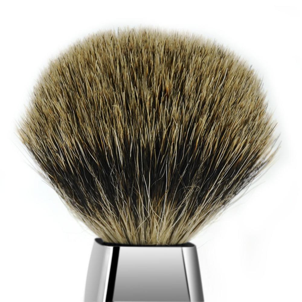 Blaireau en Bois - Chrome