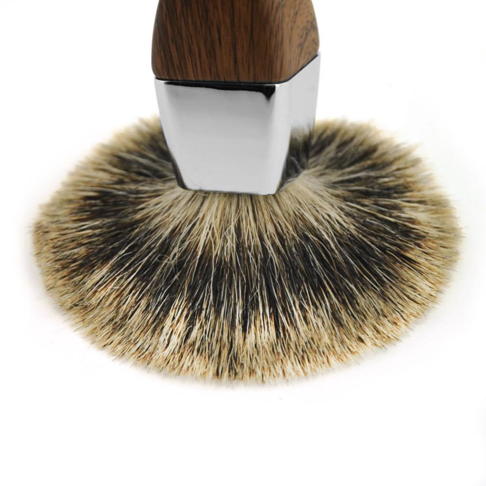 Blaireau en Bois - Chrome