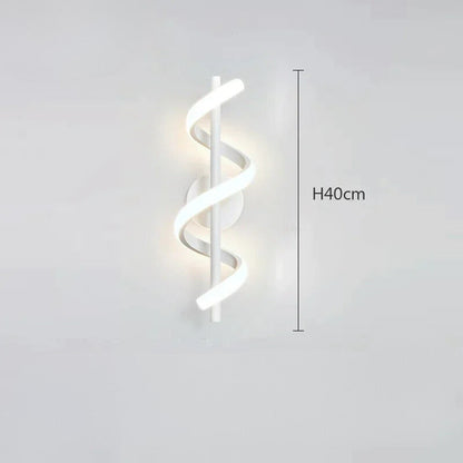 Lampe de chevet Murale Spirale LED Luxueuse