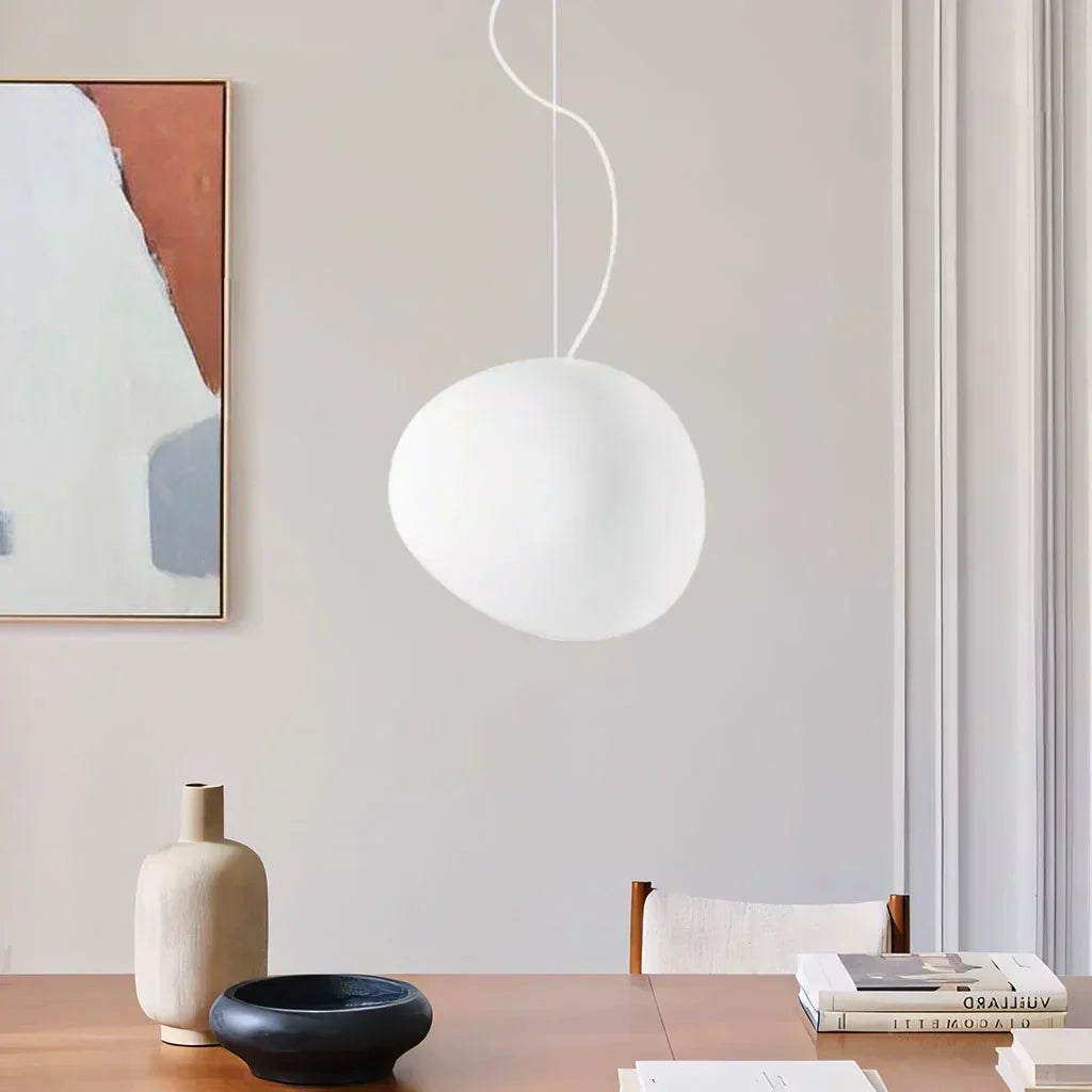 Lampe Design Pierre Naturelle – Verre Opale LED