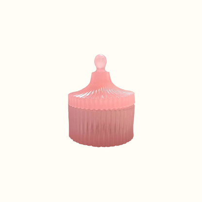 Boîte à bijoux chapiteau rose transparent en résine
