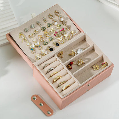 Boite à bijoux à compartiments format livre