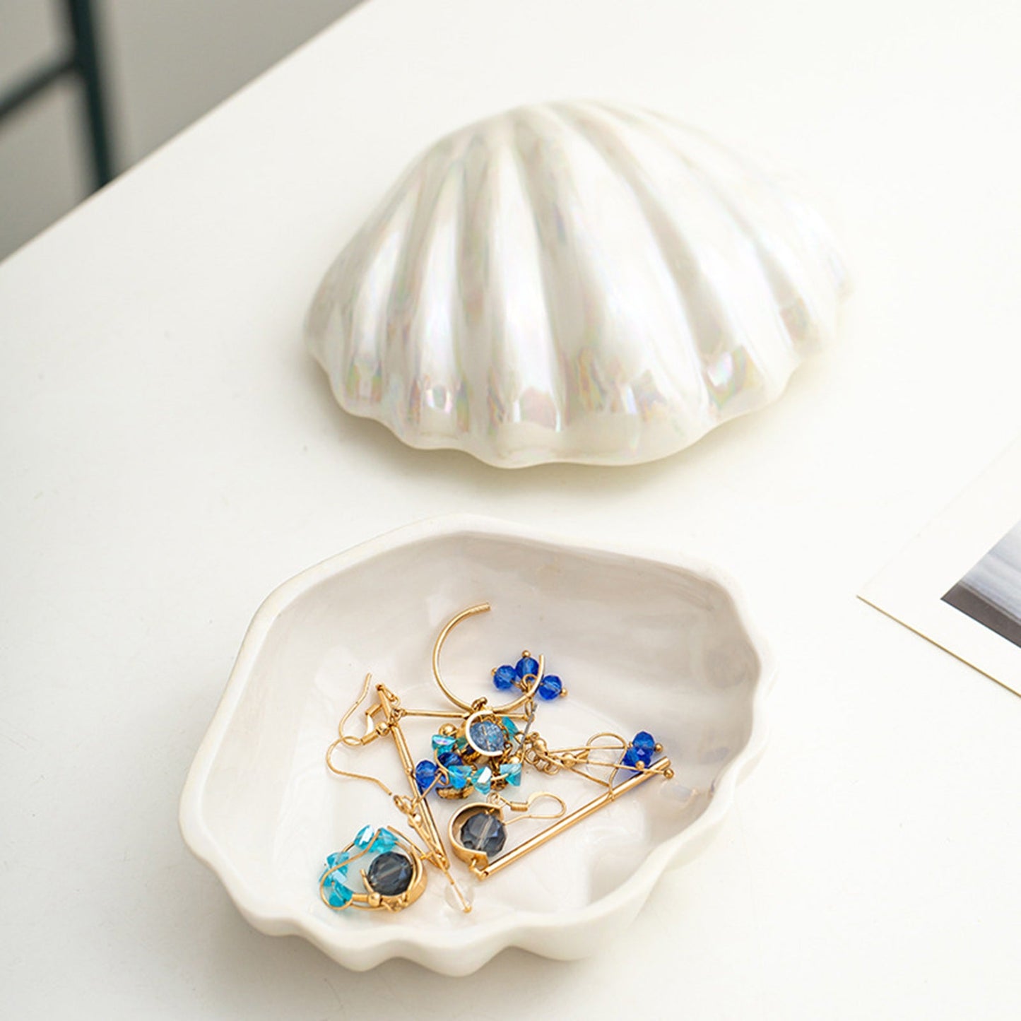 Boite a bijoux coquillage en céramique